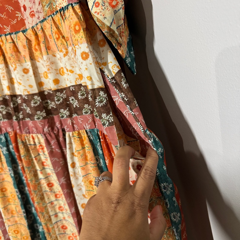 Entro Multicolor Patchwork Maxi Dress - Picture 4 of 14
